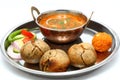 Indian Rajasthani traditional Dal Bati thali