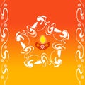 Indian rangoli design Royalty Free Stock Photo