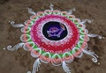 INDIAN RANGOLI DESIGN Royalty Free Stock Photo
