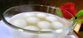 Indian Rasgulla or Rosogulla dessert/sweet served in a bowl Royalty Free Stock Photo