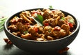 Indian recipe- Bowl of spicy mutton curry. Royalty Free Stock Photo