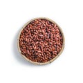 Indian Red Bean (Rajma, Chitra Pinto Bean, Red kidney Beans), Rajma in threshing basket Royalty Free Stock Photo
