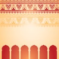 Indian red and cream henna temple card