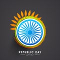 Indian Republic Day celebration with Ashoka Wheel.