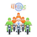 Indian Republic Day celebration with bike riders.