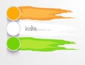 Indian Republic Day celebration concept with paint in national flag color . Royalty Free Stock Photo