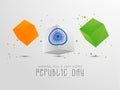 Indian Republic Day celebration with tricolor cubes.