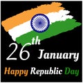 Indian Republic Day Celebrations With 26th January Text