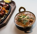 Indian restaurant and Indian specific food Royalty Free Stock Photo