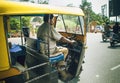 Indian ricksha driver Royalty Free Stock Photo