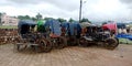 Indian rickshaw stand at near railway station