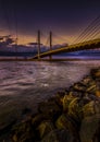 Indian River Bridge as Sun Disappears Royalty Free Stock Photo