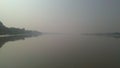 Indian river in sunset called Rasulpur River