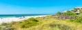 Indian rocks beach with green grass in Florida, USA