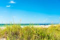 Indian rocks beach with green grass in Florida, USA