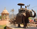 Indian Royal procession complete with elephant ride Statue