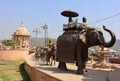 Indian Royal procession complete with elephant ride Statue