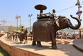 Indian Royal procession complete with elephant ride Statue