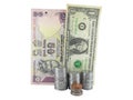 Indian Rupee and American Dollar Royalty Free Stock Photo