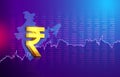 Indian rupee background with indian rupee symbo