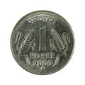 1 indian rupee coin 2000 obverse