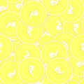 Indian rupee gold coins seamless pattern. Dramatic