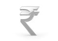 Indian Rupee Icon Silver colour Royalty Free Stock Photo