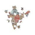 Indian Rupee Map jigsaw