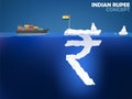 Indian Rupee money value concept design