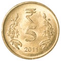 5 indian rupees coin