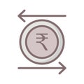 Indian rupees value fill inside vector icon which can easily modify or edit