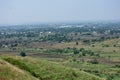 Indian Rural Landscape with Agriculture Fields , trees, hills