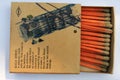 Indian 1970 Old Antique vintage Very rare customised Safety matchbox WIMCO brand with matches on white on Indian traditional music