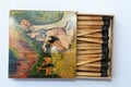 Indian 1970 Old Antique vintage Very rare customised Safety matchbox WIMCO brand with matches on white on Indian traditional music