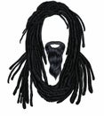 Indian sadhu hairstyle With beard.Hair dreadlocks..funny avatar.