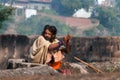 Indian Sadhu near palace in Orchha