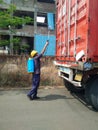 an Indian sanitization or health worker spraying disinfectant