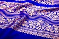 Indian sari with pleats close up Royalty Free Stock Photo