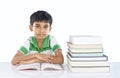Indian School Boy with Books Royalty Free Stock Photo