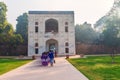 Indian schoolgirls near the Humayun's Tomb gate, New Dehli, India Royalty Free Stock Photo