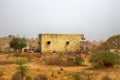 Indian secluded house in a desert clay area