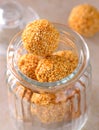 Sesame brittle or til gud laddoo Royalty Free Stock Photo