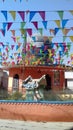 Indian Shiv Temple on a festival