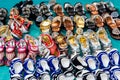 Indian shoes in the local market, Puttaparthi, India