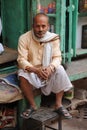 Indian shopkeeper. Delhi, India.