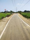 Indian singal road lain and black and white collers Royalty Free Stock Photo