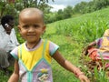 Indian small bald cute girl