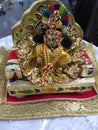 Indian small lord Krishna statue Royalty Free Stock Photo