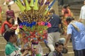 Indian small trader selling traditional bamboo flute