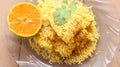 Indian snack dish with fresh colurs